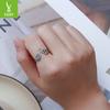S925 Silver Wings Open Ring Men'S And Women'S, Vintage Feather Ring Jewelry Scr887