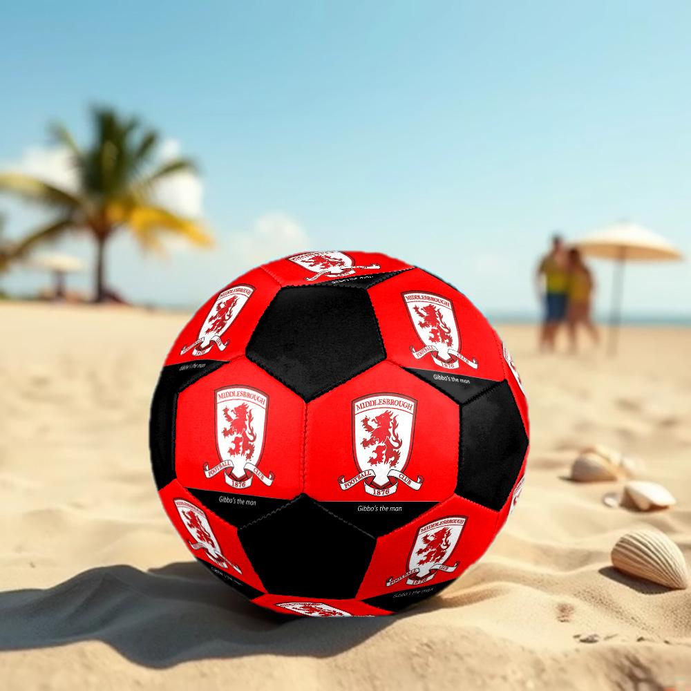 Middlesbrough FC Soccer Ball Colorful All Ages Machine Stitched PVC Competition Ready Durable High-Bounce.SIZE5