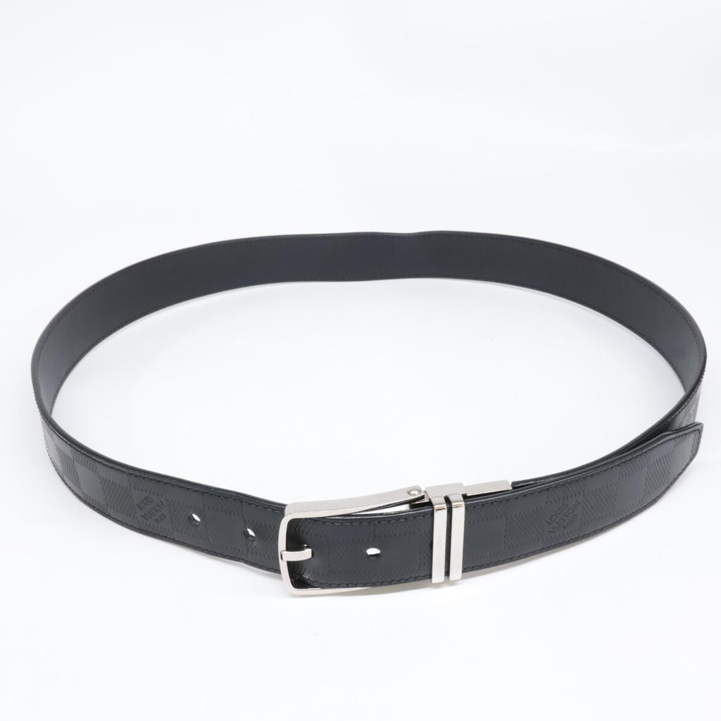 Louis Vuitton M9674 Santur Boston Damier Infini Belt 95/38 Black / SilverUsed