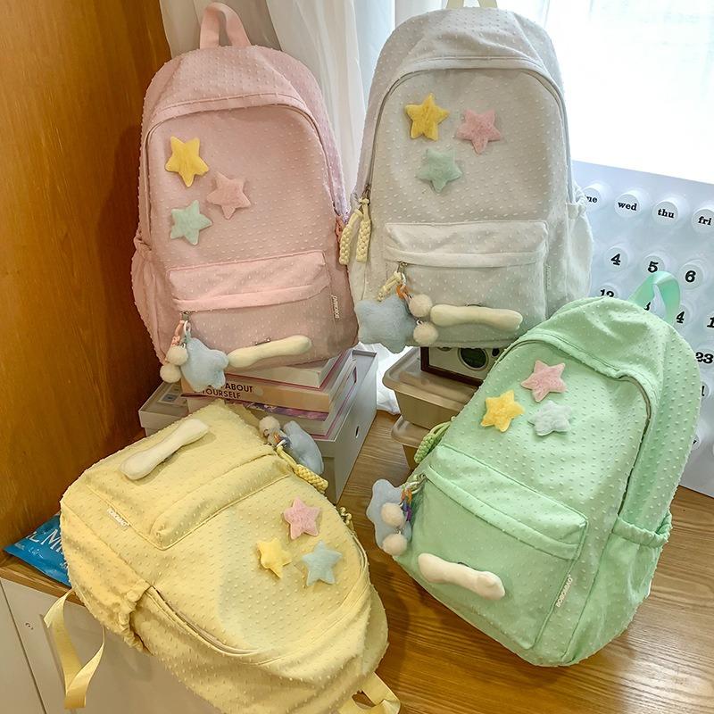 schoolbag schoolbag female middle school student high school student college student simple popular cute pentagram bone backpack female small fresh