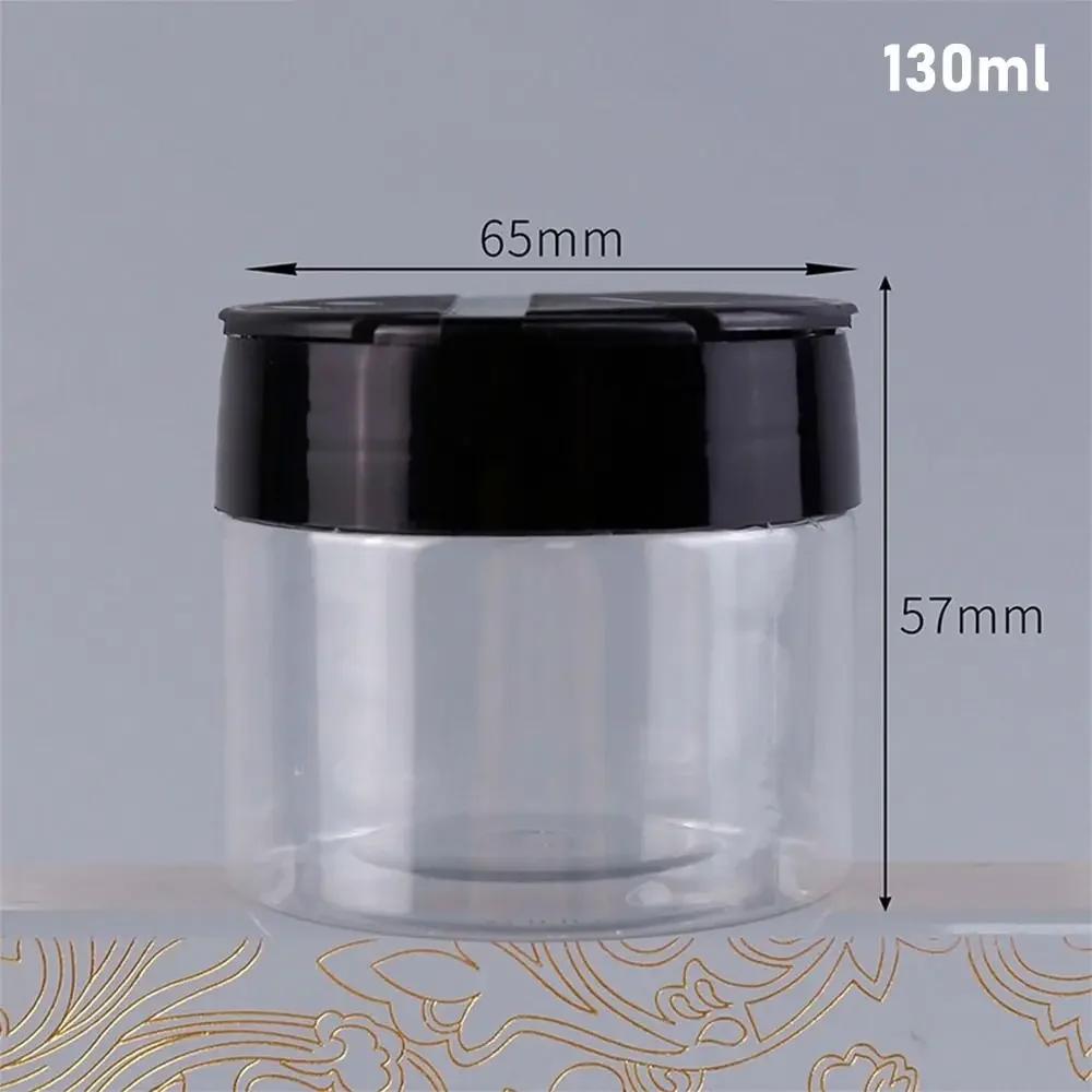 1Pcs Kitchen Gadget Seasoning Bottle with Butterfly Lids Labels Clear BBQ Condiment Box Plastic 130ml-600ml Spice Jars