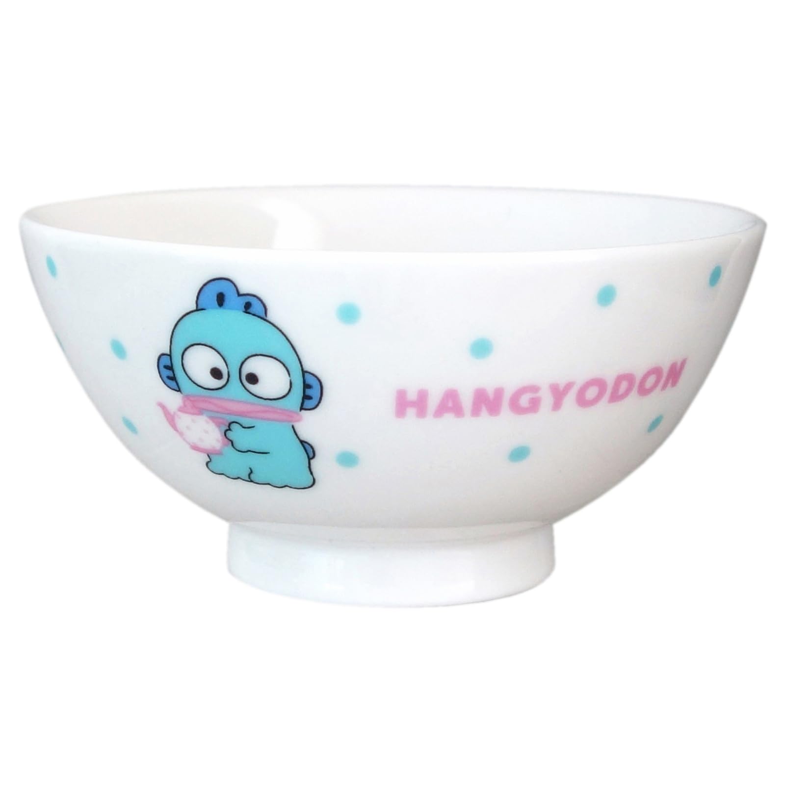 

Sanrio Hangyodon Rice Bowl, 11 x 5.5cm, Microwave and Dishwasher Safe, Characters, Sweets & Dots, Made in Japan, 335107