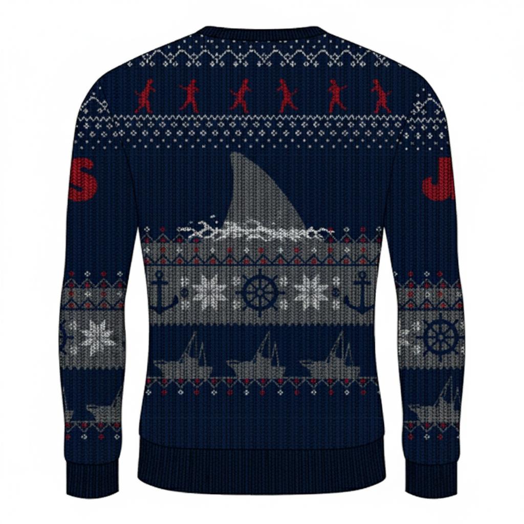 Jaws Unisex Adult QuintÂ´s Shark Fishing Sweatshirt