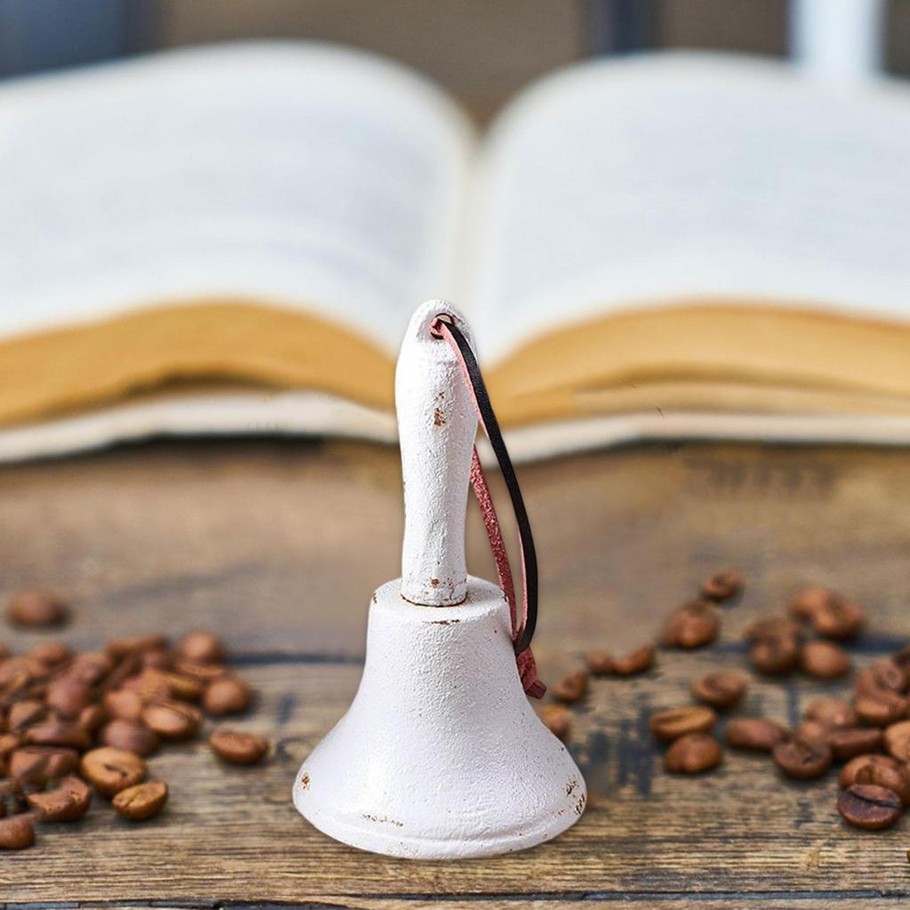 Hand Bell Call Dinner Hotel Iron Material Decorative Accent Hanging Rope Suitable for