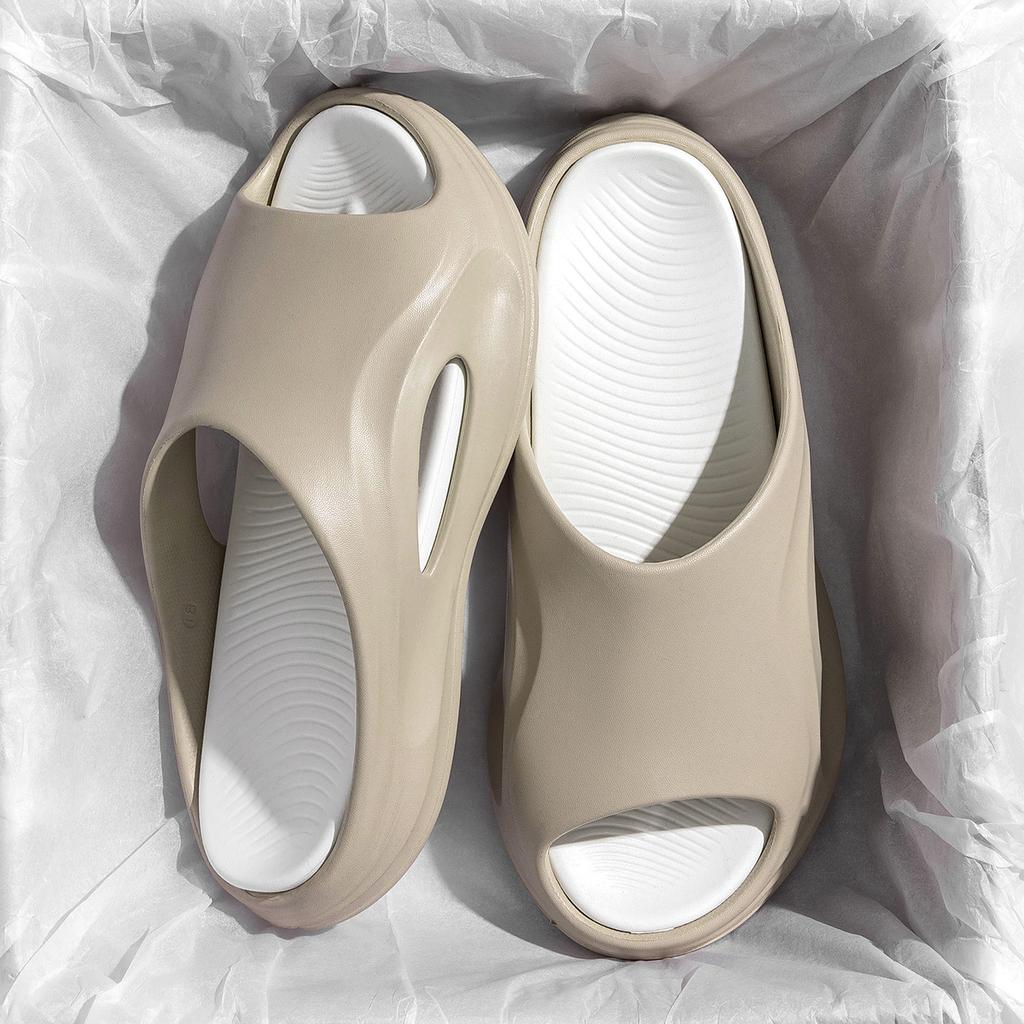 Summer Men Home Slippers Thick Bottom Beach Outdoor Slides Fashion Comfortable Non-slip Slippers Breathable Casual Women Indoor Slippers