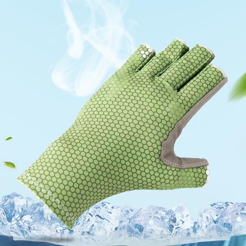 Half Finger Fishing Gloves Anti-Sting Workout Gloves Wear-Resistant Anti-Cutting Breathable Non-Slip Outdoor Fishing Accessories