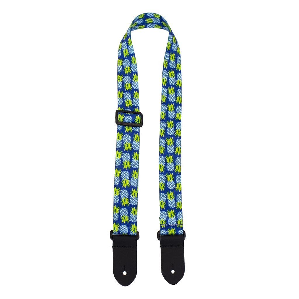 Ukulele Strap Hawaiian Blue Perri's (Pineapple FWS15-7096)