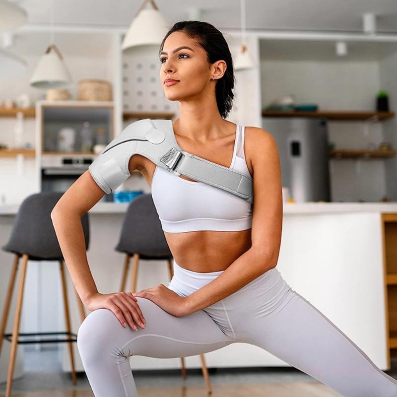 Verstellbarer Links-Rechts-Schulterstabilisator mit sanfter Unterstützung für Fitnessstudio-Workouts und tägliche Aktivitäten