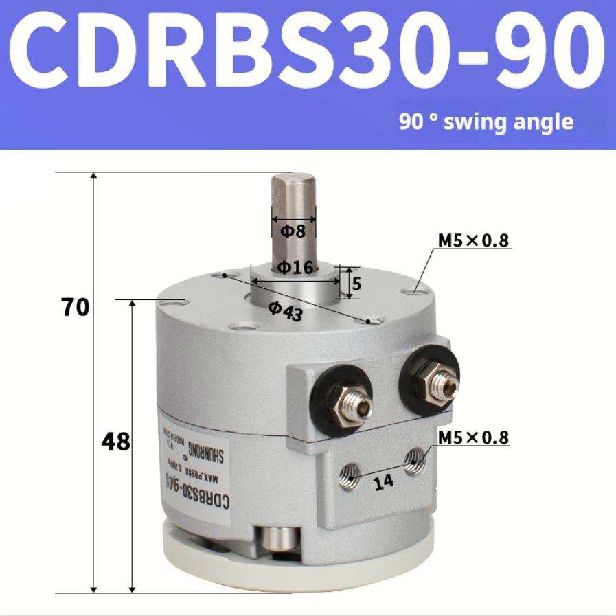 Vane type roterende zwenkcilinder CDRBS15/20/30/40-90 graden 180 graden met magnetische roterende cilinder