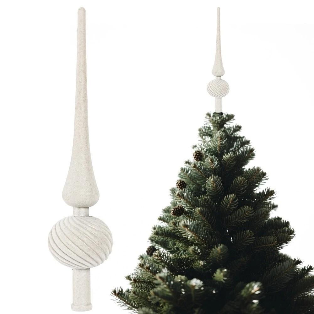 Pointed Top Christmas Tree Topper Star Flocking Christmas Tree Ornaments  New Year Decor