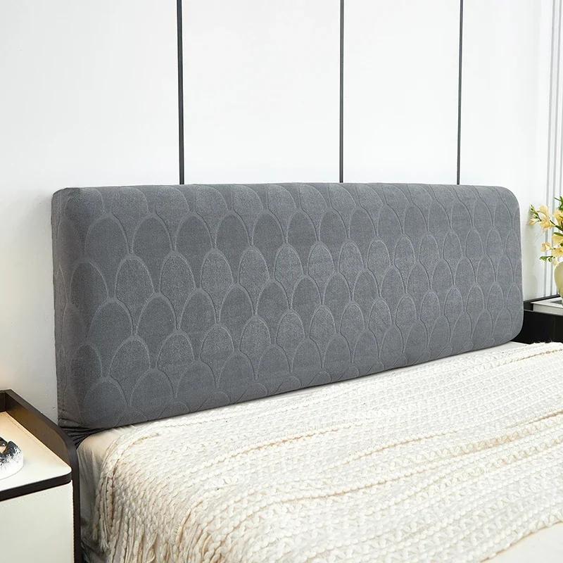 

Эластичный жаккардовый чехол для изголовья кровати, чехол для защиты изголовья от пыли, украшение для спальни, мягкий 220cm темно-серого