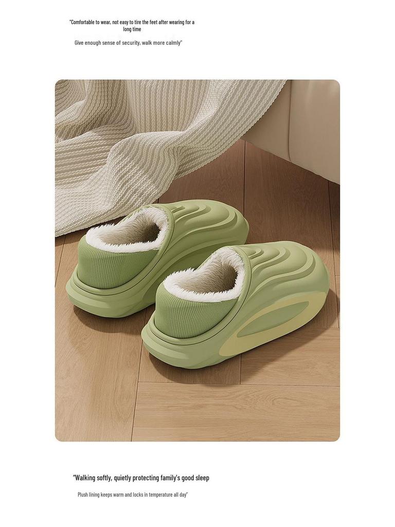 2025 Warm Non-Slip Kids & Parent Cotton Slippers: Waterproof, Thick Sole for Winter Outdoor & Home Wear