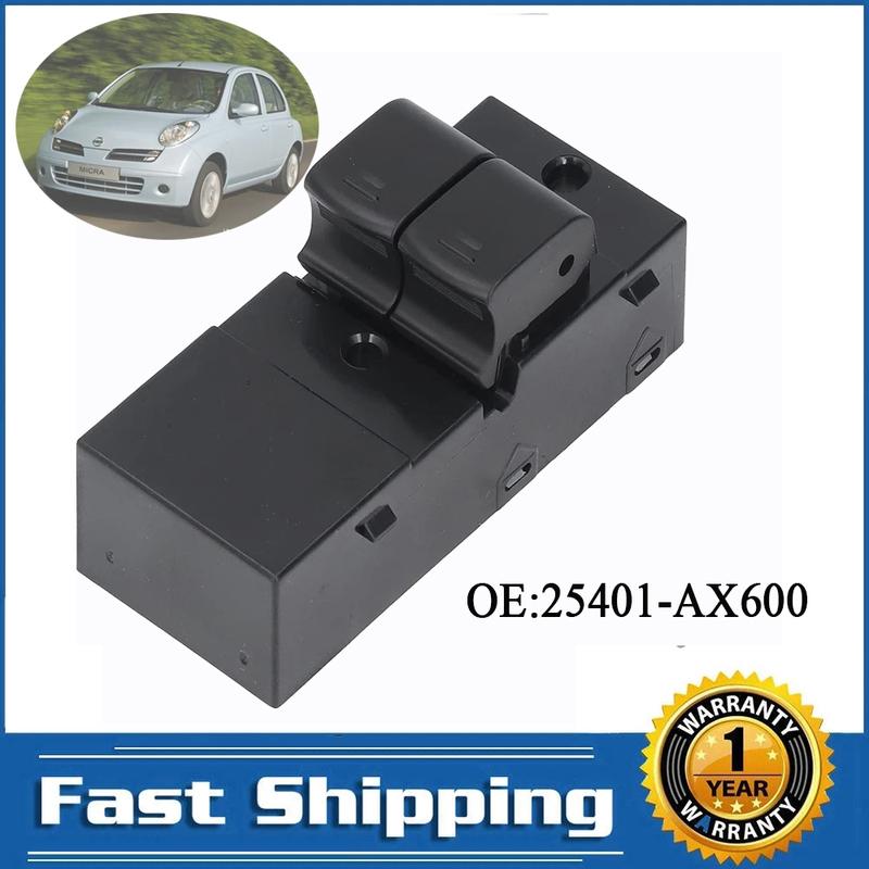 

Front Driver Side Electric Window Key Switch Controller Button for Nissan Micra 3 K12 2002-2010 25401-AX600 Car Accessories