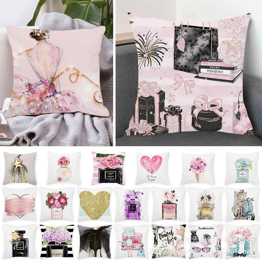 Writing A Notebook Unisex Perfume Flowers Creative Design Plush Pillowcase Ins Nordic Pillow Waist