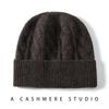Cashmere hats men's and women's thickened twisted hats autumn and winter parents' hats thermal bald hats stacking hats