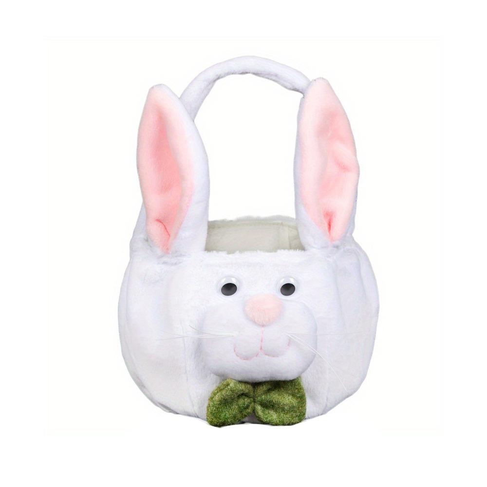 

New Easter Rabbit Buckets Soft Cute Bunny Basket Long Ear Storage Bag Happy Easter