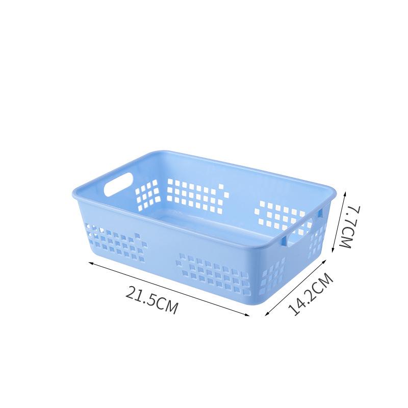 Rechteckiger Kunststoff-Aufbewahrungskorb Behälter Desktop Kosmetik Spielzeug Make-up Organizer Zuhause Küche Badezimmer Kleinteile Aufbewahrungsbox