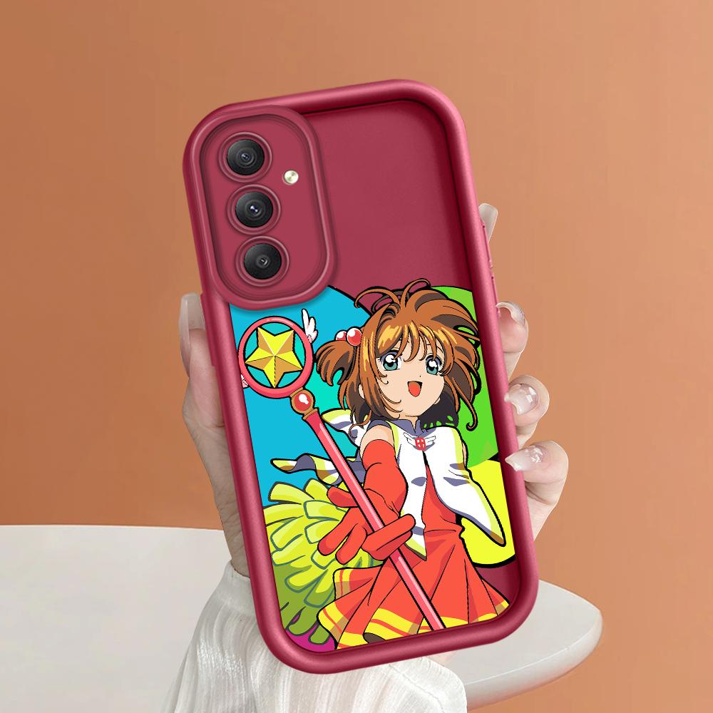 

Мягкий силиконовый квадратный чехол с рисунком лестницы для телефона, полное покрытие, противоударный защитный резиновый чехол для камеры для Samsung Samsung A54 5G темно-красного