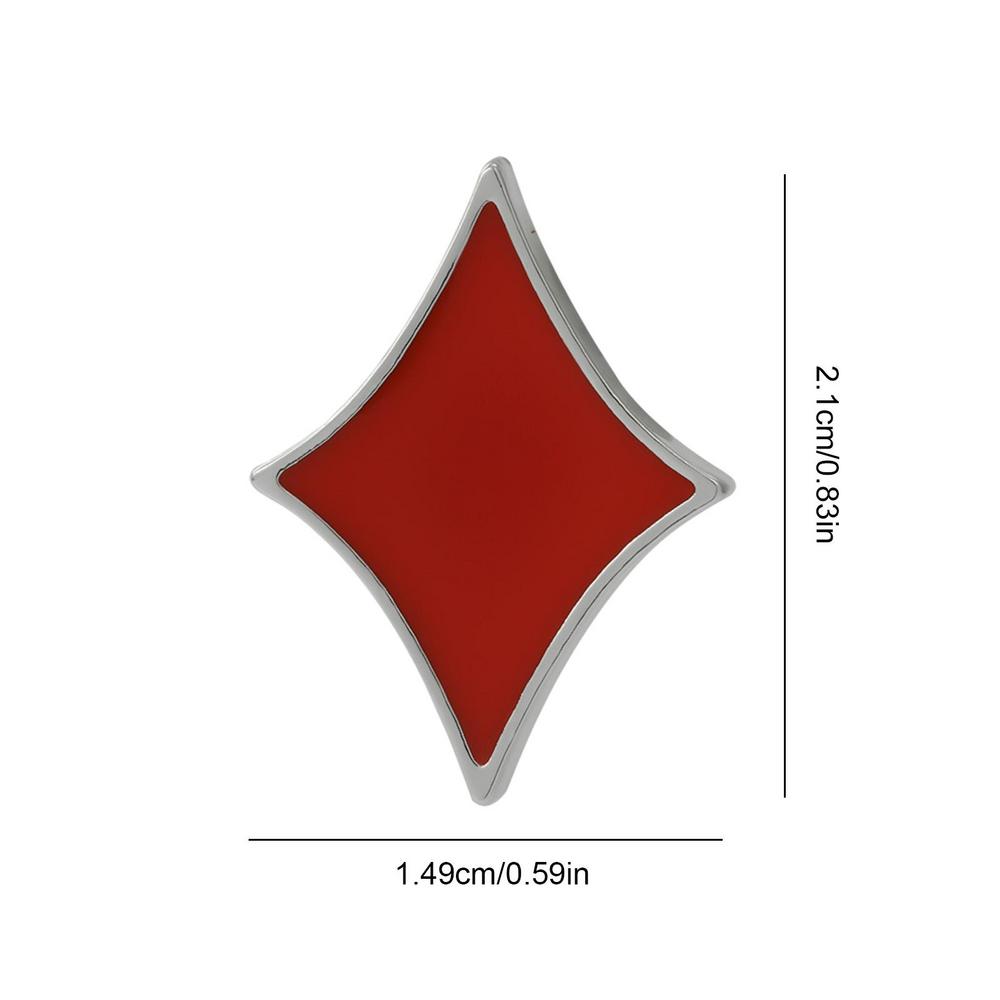 Kreative Poker-Ikone Brosche Mode Kleines Abzeichen Pik-Schnalle Anstecknadel Kragen-Schmuck Europa Amerika Spielkarten Anstecknadel