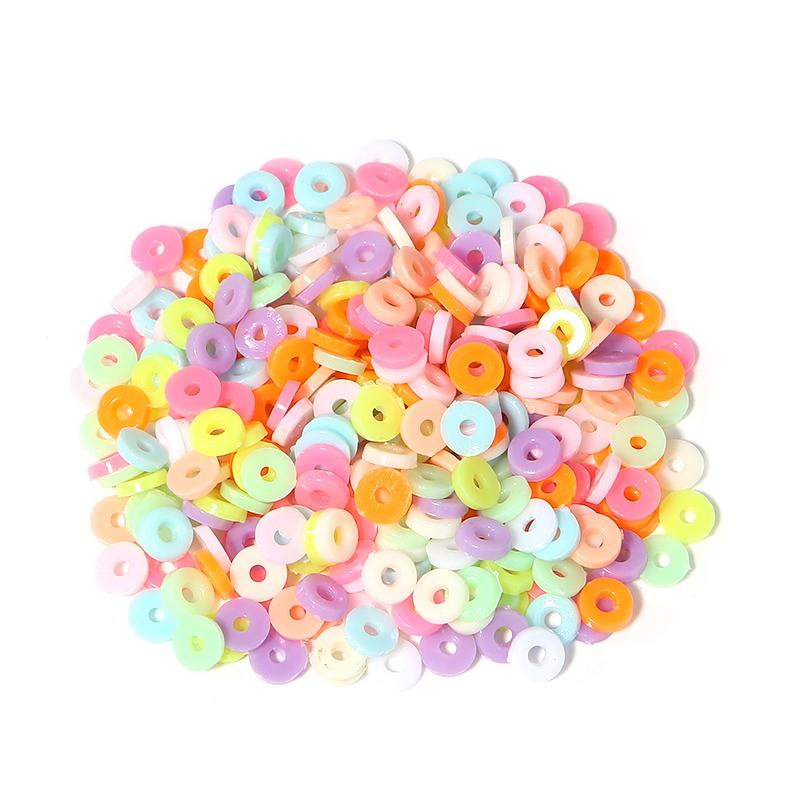 

800 шт./Лот 6 мм Конфетный Цвет Имитация Полимерная Глина Разделительные Бусины Акриловые Бусины для Изготовления Украшений Аксессуары DIY Браслет