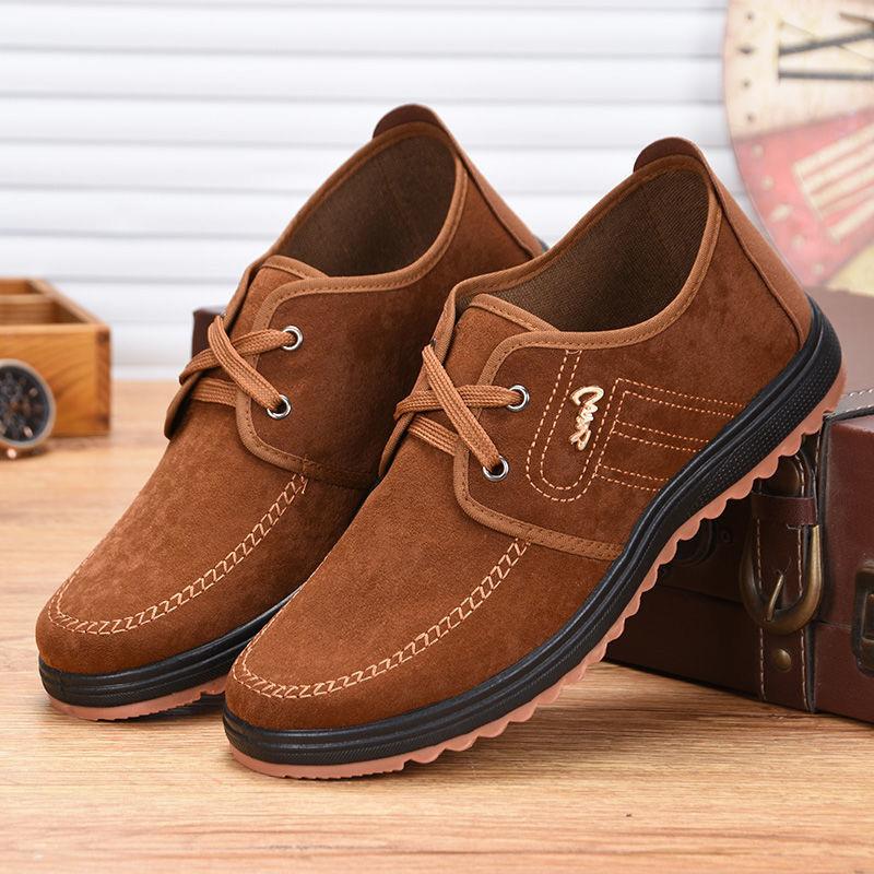 2025 new beef tendon sole old Beijing cloth shoes men's casual shoes non-slip board shoes breathable deodorant comfortable work shoes