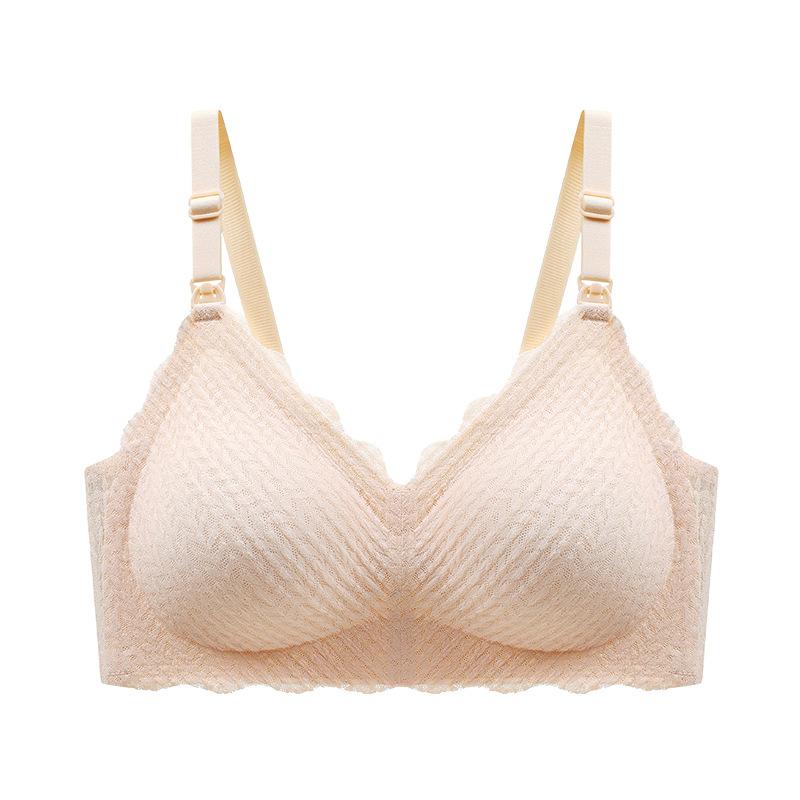 Breastfeeding Bra Summer Thin Lace Gathering Anti-sagging Postpartum Breastfeeding Pregnancy Special Non-marking Pregnant Women