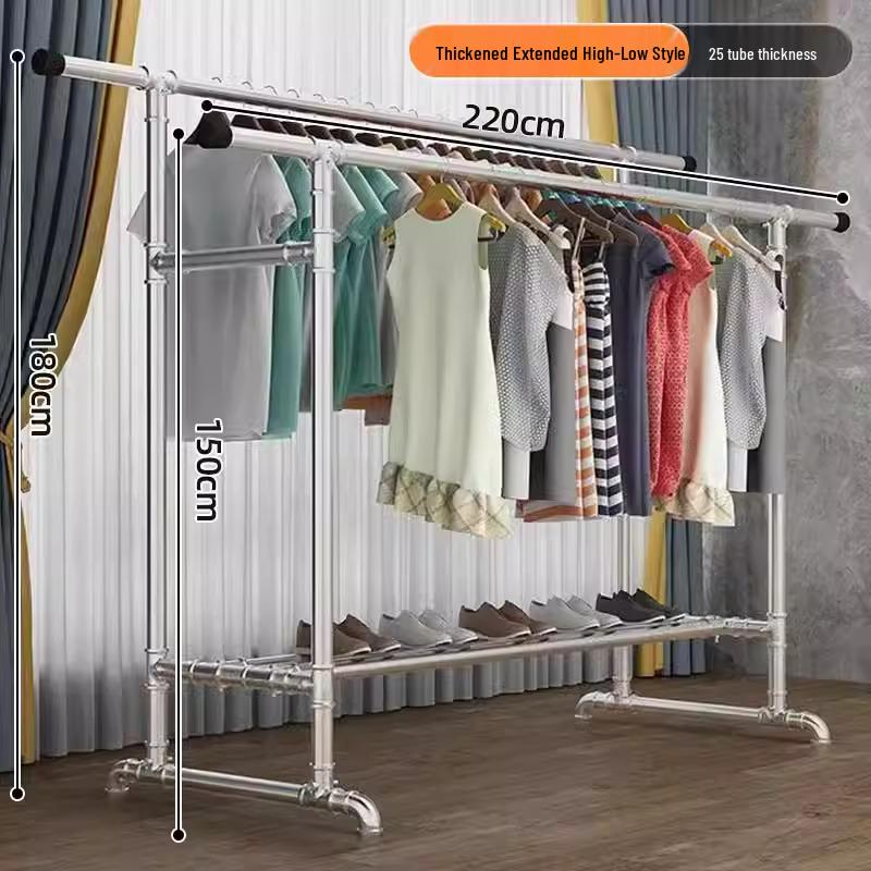 Floor-Standing Indoor Clothes Drying Rack for Bedroom and Balcony