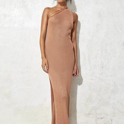 2025 New Women's Sexy One Shoulder Beach Dress Women's Seaside Vacation Super Fairy Dress Wholesale
