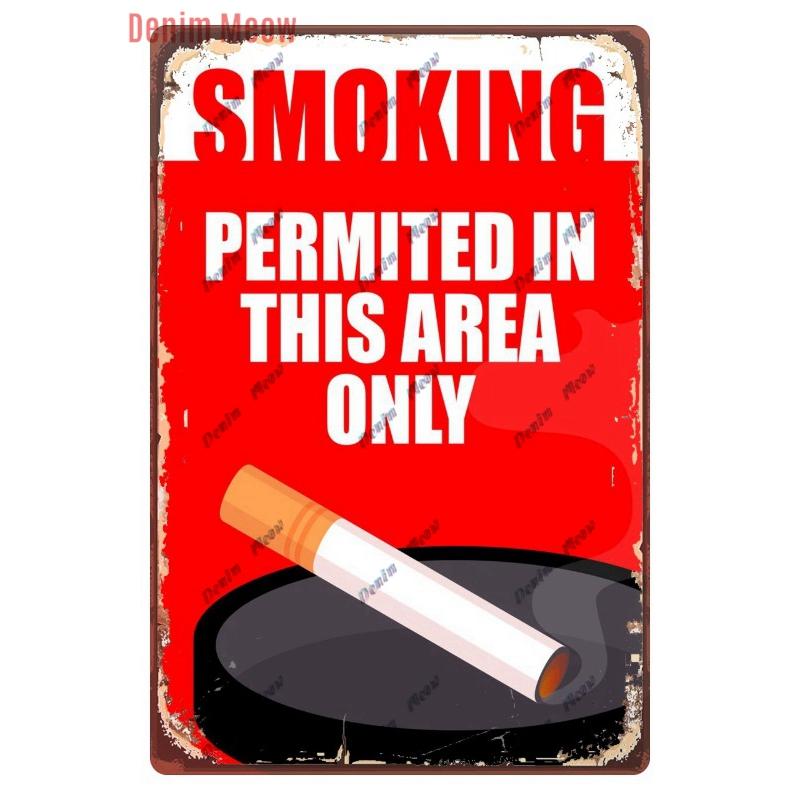 Vintage No Smoking Metal Plaque Free Wifi Tin Sign Public Bar Smoking Area Outdoor Decor Wall Decor WY