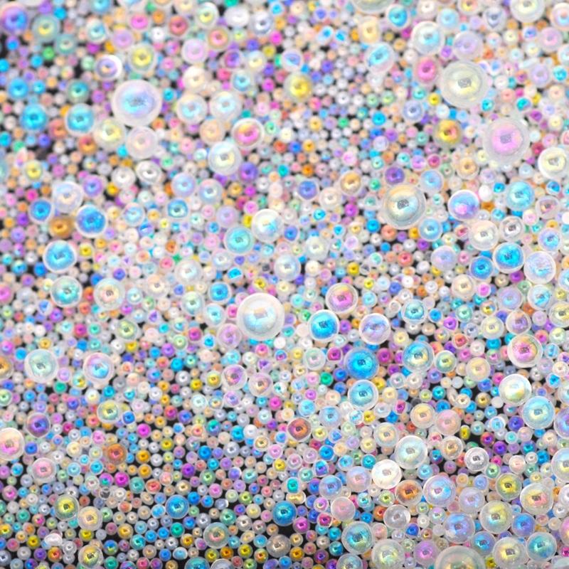 Sturdy Glass Resin Bubble Beads Water Droplet Bubble Beads Magical Water Droplets AB Miniature Bead Resin Inclusion