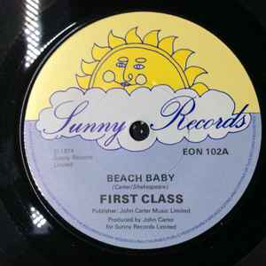 

7inch Record FIRST CLASS - Beach Baby EON102 Sunny Records 1982 UK Pop Used