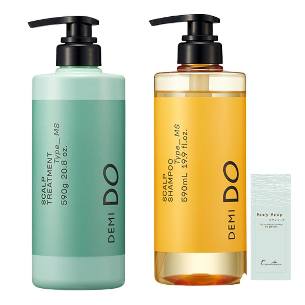 Demi Do MS Szampon do Skóry Głowy 590ml Kuracja do Skóry Głowy 590g Zestaw Mydło do Ciała dla Skóry Mieszanej w Zestawie DEMI DO