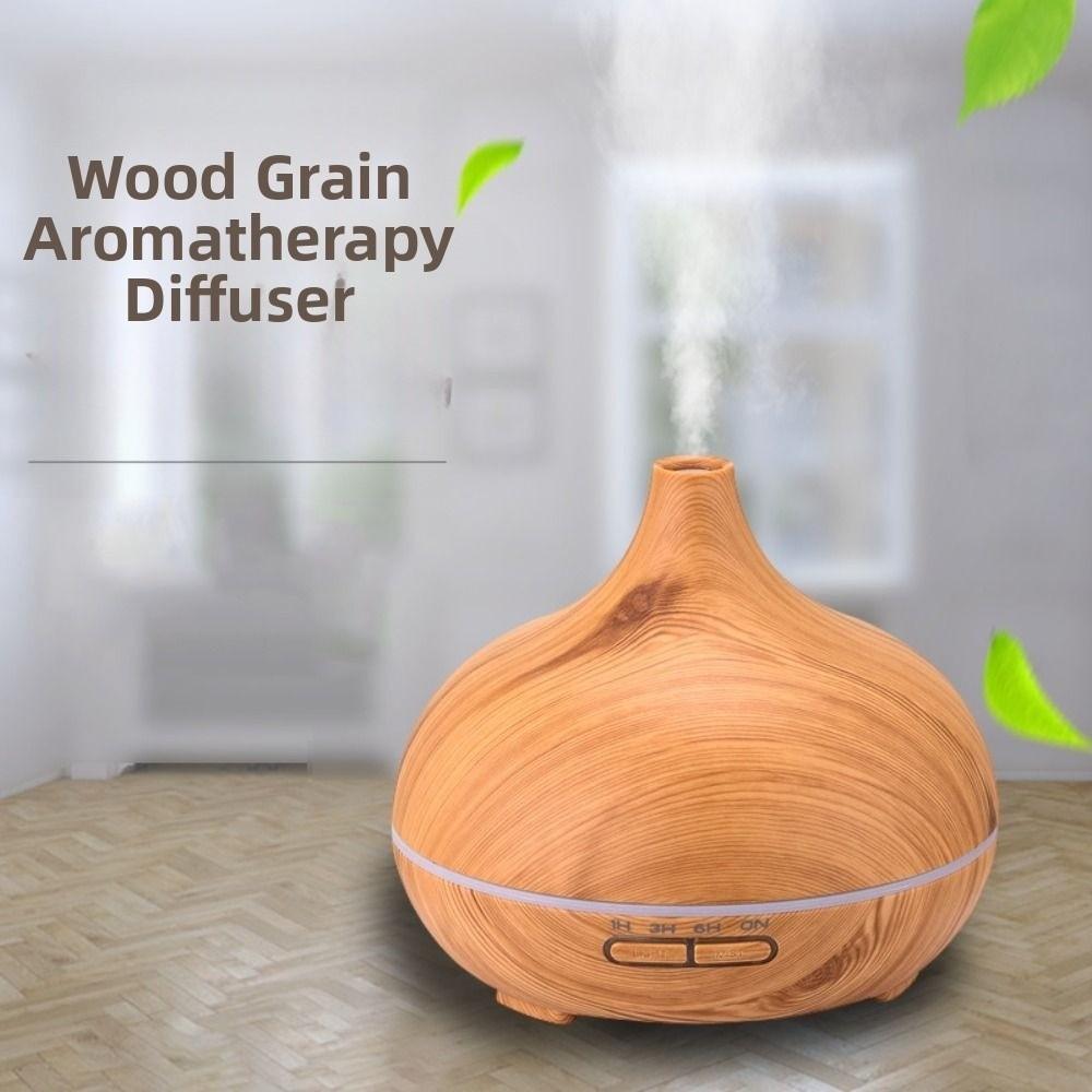550ml Wood Grain Air Humidifier Quiet Mini Aromatherapy Machine Gift Essential Oil Diffuser  Travel