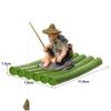 High Quality PVC Old Man Fishing Ornament Floating foam Fish Tank Decoration DIY lotus leaf Jiang Tai Gong Fishing Car Ornament