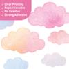 DECOWALL Pastel Cloud Wall Stickers for Watercolor Peel and Baby x cm Kids' Rooms, Style, Stick, Reusable, Room/Playroom/Kids Room, 64.8 55.7