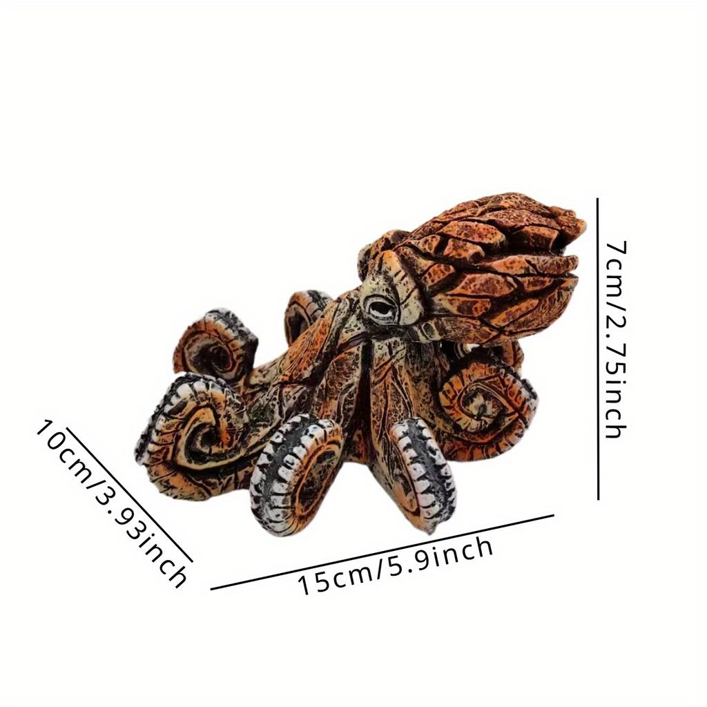 Whimsical Octopus Sculpture - Versatile Interior and Exterior Decoration, Realistic Resin Artwork for Patios, Decks, Offices, and Fences