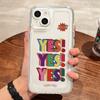 INS Style Colorful Yes Design Clear Phone Case For Xiaomi Mi 15 T Pro 14T 13T Mi 17 Pro 15 14 13 12 11 Lite 5G Silicone Cover
