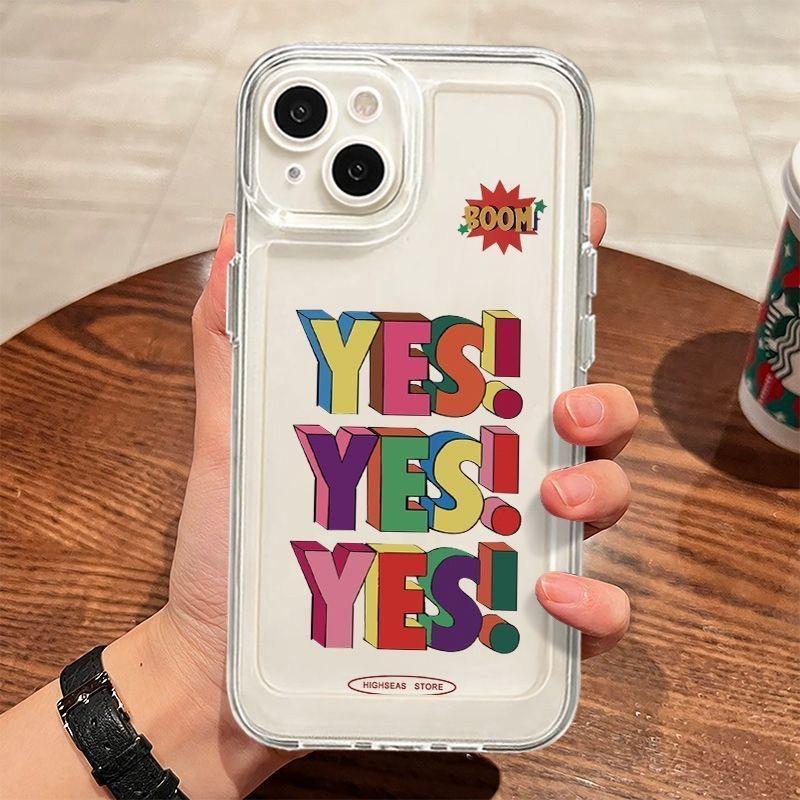 INS Style Colorful Yes Design Clear Phone Case For Xiaomi Mi 15 T Pro 14T 13T Mi 17 Pro 15 14 13 12 11 Lite 5G Silicone Cover