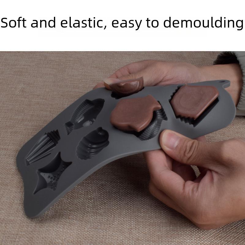 3D Silikonform für Muscheln & Seesterne Bonbons, Schokoladen und Kuchen