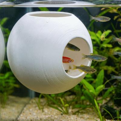 3D-gedruckte Fisch-Garnelen-Versteckhöhle Kugel-Fischtunnel Spielzeug Aquarium Dekoration