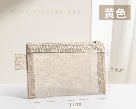 Transparent Mesh Nylon Storage Bag/coin Purse