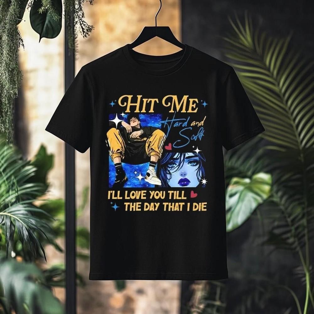 

Футболка Billie Eilish Hit Me Hard and Soft, Уникальный альтернативный подарок для фаната, Y2k футболка 4XL