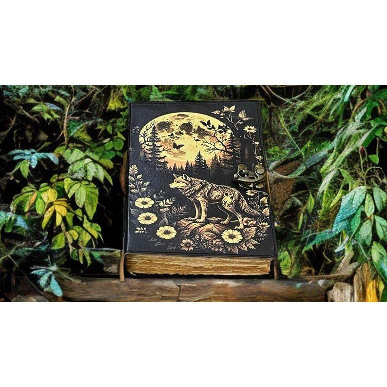 Журнал-гримуар из лисьей кожи: Тиснёная Книга Теней 7 x 5 inch