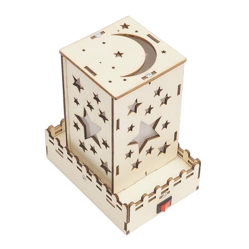 Wood Colorful Star Lights Kits Diy Science Building Projects 3D Wooden Puzzles Assembly Model Set Educational Toys For Boy Girl