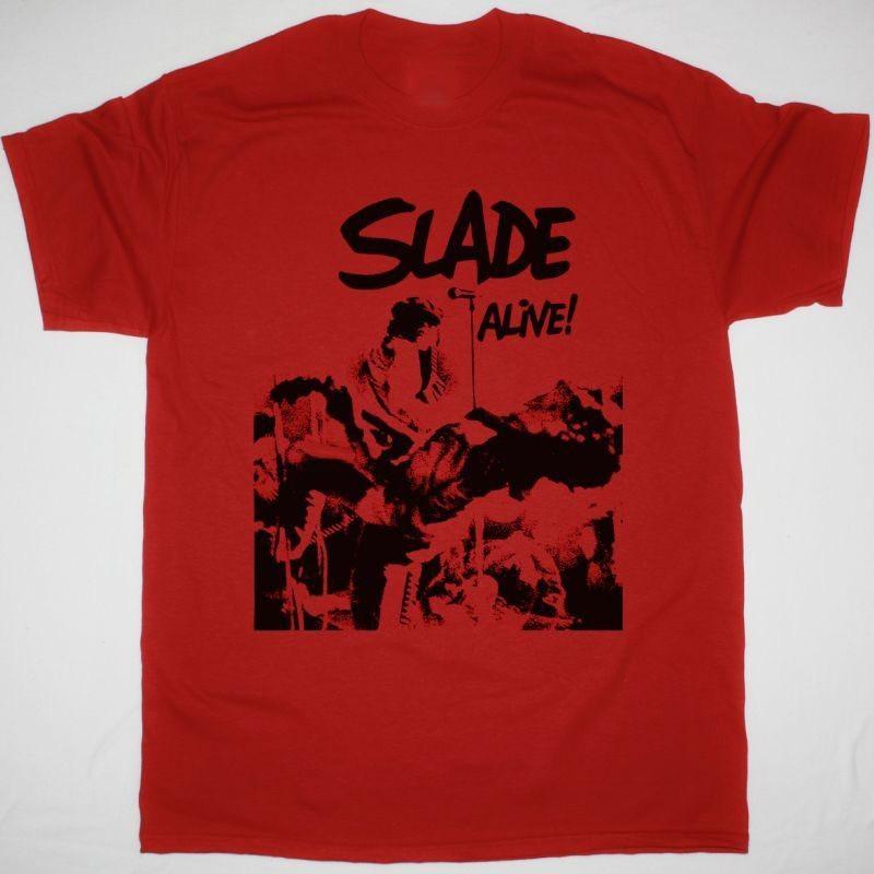 Футболка унисекс Slade Band Alive Retro Красная Все размеры S-5XL 1A0052 Футболка унисекс XL