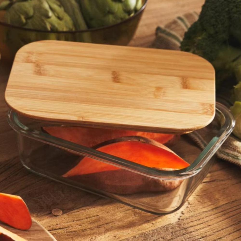 Heat-Resistant Fresh-Keeping Box Glass Office Worker Bento Box Microwave Oven Lunch Box  Office