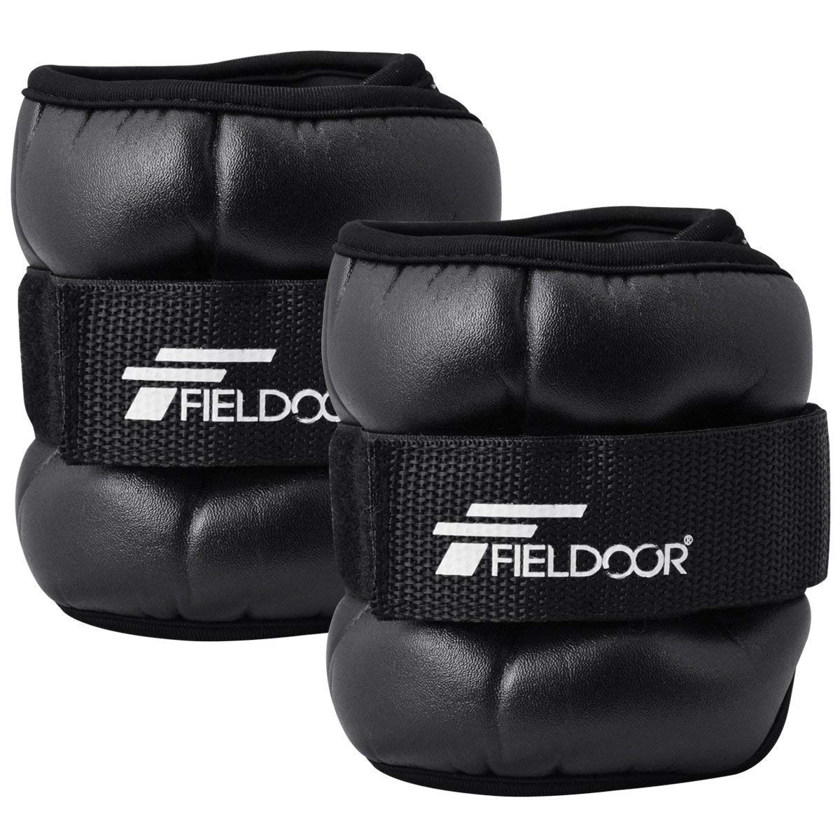 

FIELDOOR Soft Ankle and Wrist Weights, Set of 2 (Black, 2kg x 2)