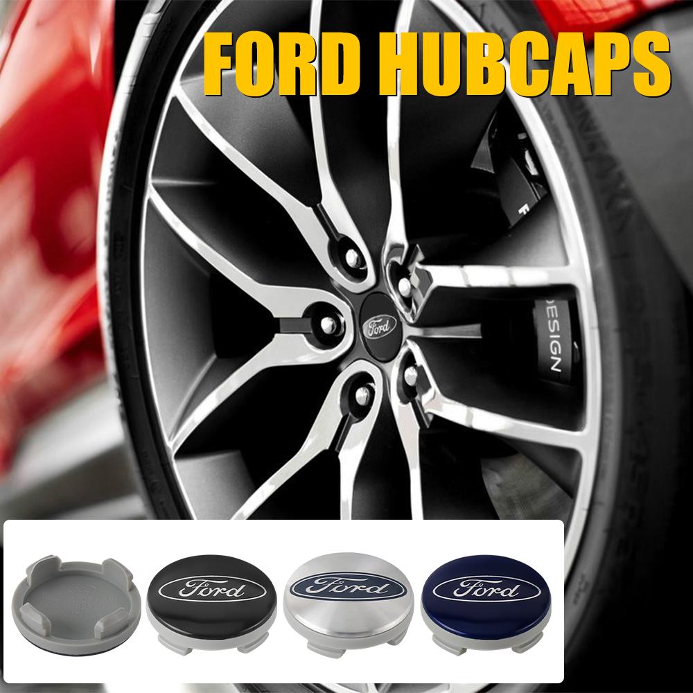 4PCS Car Badge Wheel Center Cap Rim Cover Decor Accessories For Ford Fiesta Focus 2 Mondeo mk4 Mustang Ranger Kuga S-MAX Transit