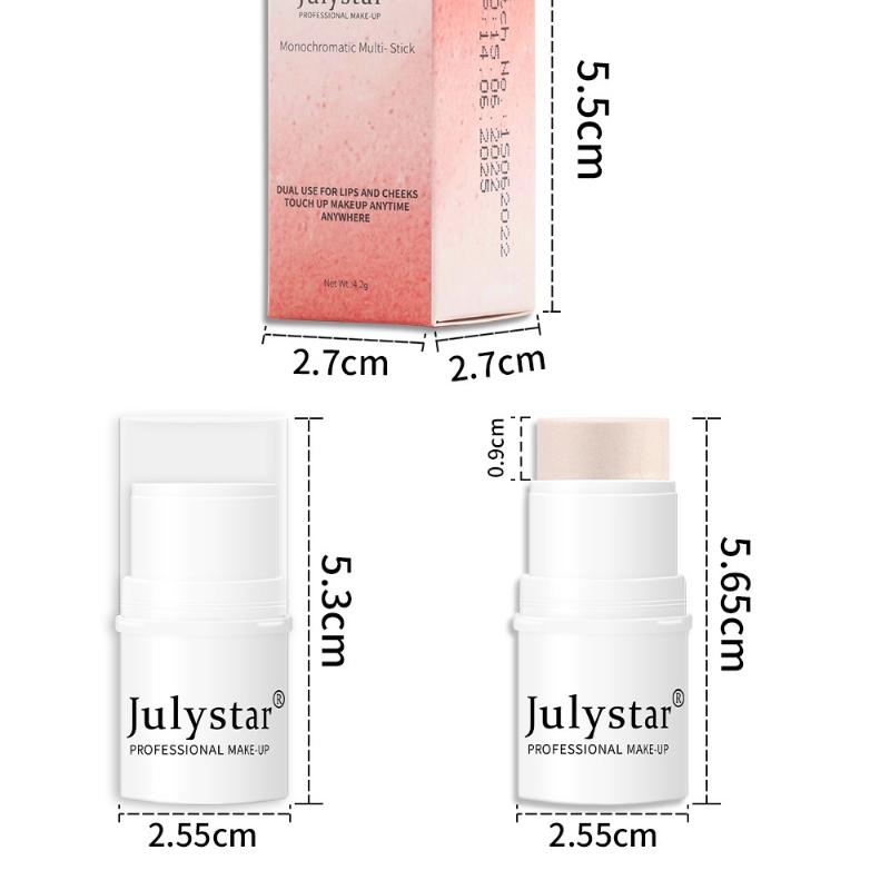 Skønhed Monokrom Lyserød Rouge Let Highlight Pleje Seks-Farvet Rouge Perlemorsfarvet Rouge Creme Rouge Stick