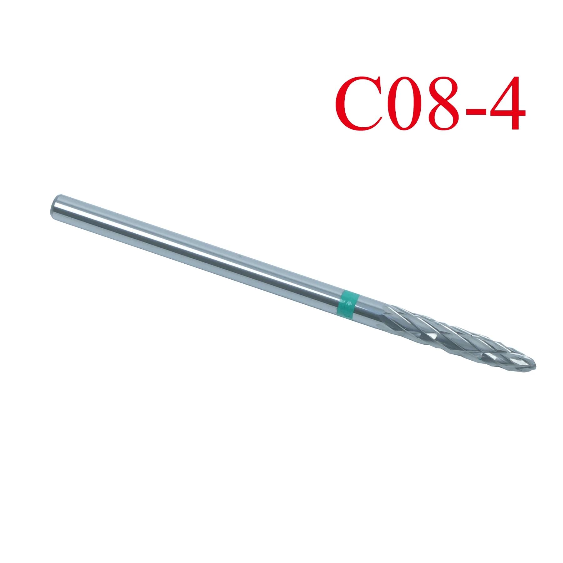 

Сверла из карбида вольфрама для ногтей, электрическая маникюрная дрель, аксессуары, фрезы для снятия гель-лака для ногтей, инструменты для ногтей, Efiles C08-4